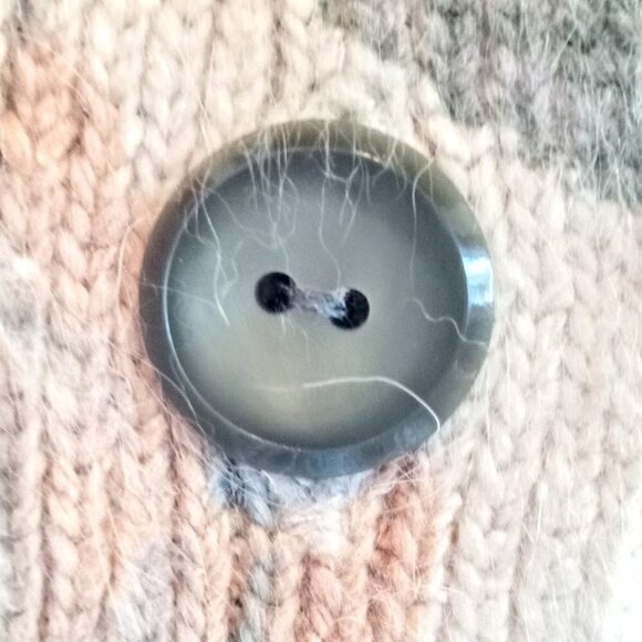 Vintage De Rotchild Silk Angora Lambswool Pastel Cardigan - Picture 3 of 6